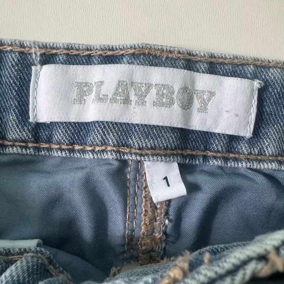 Playboy Denim Mini Skirt NWT - Picture 2 of 9